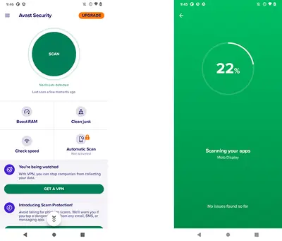 Android antivirus test lab examining a smartphone
